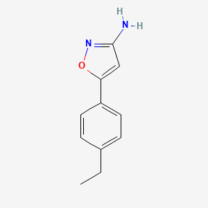 molecular formula C11H12N2O B13603035 5-(4-Ethylphenyl)isoxazol-3-amine 