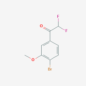 molecular formula C9H7BrF2O2 B13603077 1-(4-Bromo-3-methoxyphenyl)-2,2-difluoroethanone 