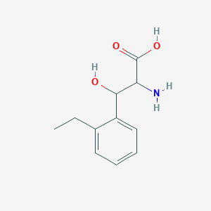 molecular formula C11H15NO3 B13603091 2-Amino-3-(2-ethylphenyl)-3-hydroxypropanoic acid 