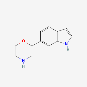 molecular formula C12H14N2O B13603101 2-(1H-Indol-6-yl)morpholine 