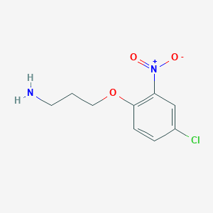 molecular formula C9H11ClN2O3 B13603108 3-(4-Chloro-2-nitrophenoxy)propan-1-amine 