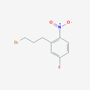 molecular formula C9H9BrFNO2 B13603118 1-(3-Bromopropyl)-5-fluoro-2-nitrobenzene 