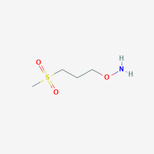 molecular formula C4H11NO3S B13603140 O-(3-methanesulfonylpropyl)hydroxylamine 