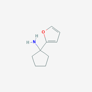 molecular formula C9H13NO B13603163 1-(Furan-2-yl)cyclopentan-1-amine 