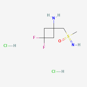 [(1-Amino-3,3-difluorocyclobutyl)methyl](imino)methyl-lambda6-sulfanonedihydrochloride