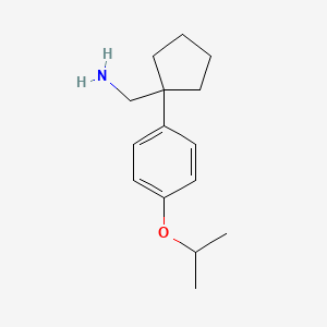 molecular formula C15H23NO B13603218 (1-(4-Isopropoxyphenyl)cyclopentyl)methanamine 