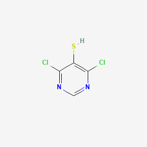 molecular formula C4H2Cl2N2S B13603226 4,6-Dichloropyrimidine-5-thiol 