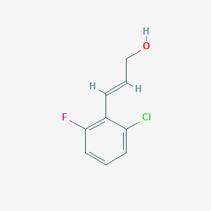 molecular formula C9H8ClFO B13603243 3-(2-Chloro-6-fluorophenyl)prop-2-en-1-ol 