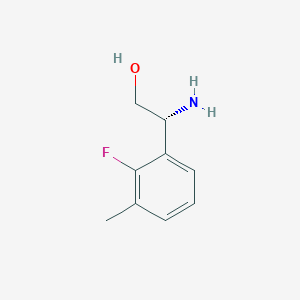 molecular formula C9H12FNO B13603251 (r)-2-Amino-2-(2-fluoro-3-methylphenyl)ethan-1-ol 