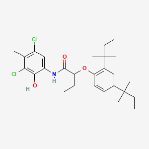 molecular formula C27H37Cl2NO3 B1360333 2-[2,4-双(叔戊基)苯氧基]-N-(3,5-二氯-2-羟基-对甲苯基)丁酰胺 CAS No. 31037-84-0