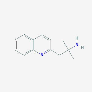 molecular formula C13H16N2 B13603336 2-Methyl-1-(quinolin-2-yl)propan-2-amine 