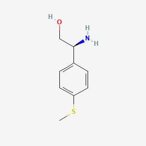 molecular formula C9H13NOS B13603365 (s)-2-Amino-2-(4-(methylthio)phenyl)ethan-1-ol 