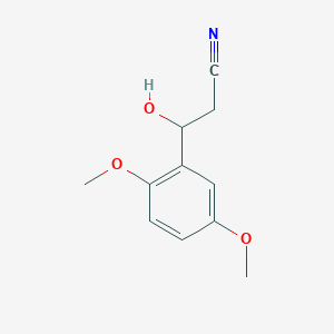 3-(2,5-Dimethoxyphenyl)-3-hydroxypropanenitrile