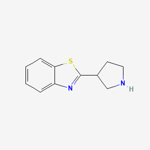 molecular formula C11H12N2S B13603409 2-(Pyrrolidin-3-yl)-1,3-benzothiazole 