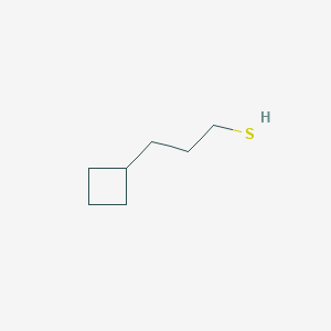 molecular formula C7H14S B13603449 3-Cyclobutylpropane-1-thiol 