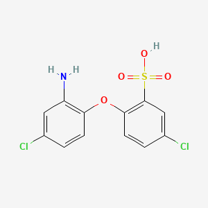 molecular formula C12H9Cl2NO4S B1360346 2-(2-氨基-4-氯苯氧基)-5-氯苯磺酸 CAS No. 42293-27-6