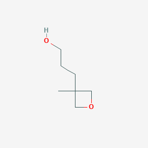 molecular formula C7H14O2 B13603489 3-(3-Methyloxetan-3-yl)propan-1-ol 