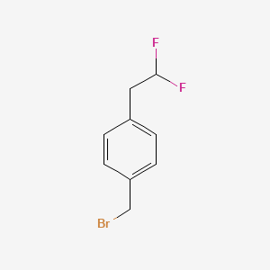 molecular formula C9H9BrF2 B13603508 1-(Bromomethyl)-4-(2,2-difluoroethyl)benzene 