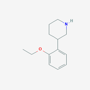 molecular formula C13H19NO B13603543 3-(2-Ethoxyphenyl)piperidine 