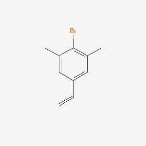 molecular formula C10H11Br B13603579 2-Bromo-1,3-dimethyl-5-vinylbenzene 