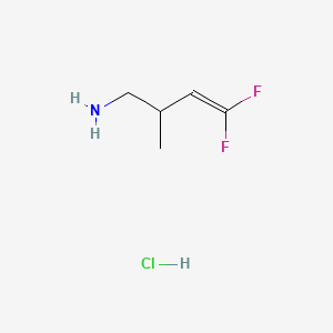 4,4-Difluoro-2-methylbut-3-en-1-aminehydrochloride