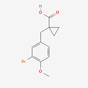 1-(3-Bromo-4-methoxybenzyl)cyclopropane-1-carboxylic acid