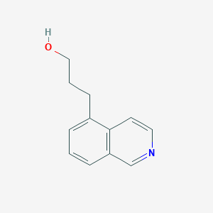 molecular formula C12H13NO B13603671 3-(Isoquinolin-5-yl)propan-1-ol 