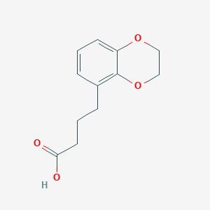 molecular formula C12H14O4 B13603679 4-(2,3-Dihydro-1,4-benzodioxin-5-yl)butanoic acid 