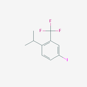 molecular formula C10H10F3I B13603692 4-Iodo-1-(propan-2-yl)-2-(trifluoromethyl)benzene 