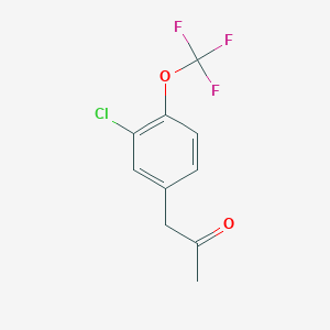 molecular formula C10H8ClF3O2 B13603748 1-(3-Chloro-4-(trifluoromethoxy)phenyl)propan-2-one 