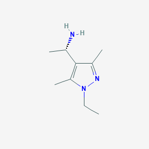 (S)-1-(1-Ethyl-3,5-dimethyl-1h-pyrazol-4-yl)ethan-1-amine