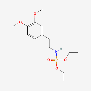 B1360381 Phosphoramidic acid, (3,4-dimethoxyphenethyl)-, diethyl ester CAS No. 7761-63-9