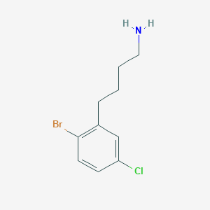 molecular formula C10H13BrClN B13603847 4-(2-Bromo-5-chlorophenyl)butan-1-amine 