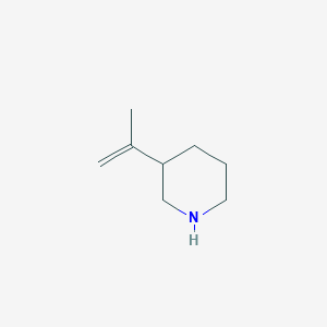 molecular formula C8H15N B13603852 3-(Prop-1-en-2-yl)piperidine 