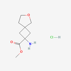 molecular formula C9H16ClNO3 B13603861 Methyl2-amino-6-oxaspiro[3.4]octane-2-carboxylatehydrochloride 