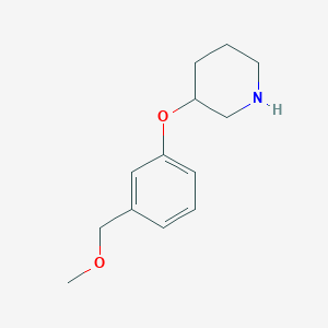 molecular formula C13H19NO2 B13603877 3-(3-(Methoxymethyl)phenoxy)piperidine 