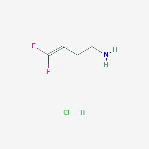 molecular formula C4H8ClF2N B13603886 4,4-Difluorobut-3-en-1-aminehydrochloride 