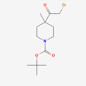 molecular formula C13H22BrNO3 B13603922 Tert-butyl4-(2-bromoacetyl)-4-methylpiperidine-1-carboxylate 