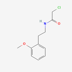 molecular formula C11H14ClNO2 B1360394 Acetamide, 2-chloro-N-(o-methoxyphenethyl)- CAS No. 34162-11-3