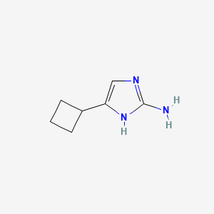 molecular formula C7H11N3 B13603952 4-Cyclobutyl-1H-imidazol-2-amine 