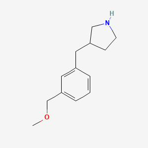 molecular formula C13H19NO B13603965 3-(3-(Methoxymethyl)benzyl)pyrrolidine 