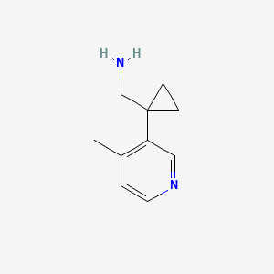 molecular formula C10H14N2 B13603980 (1-(4-Methylpyridin-3-YL)cyclopropyl)methanamine 