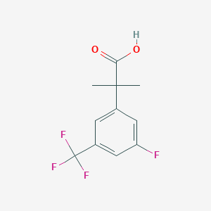 molecular formula C11H10F4O2 B13604032 2-[3-Fluoro-5-(trifluoromethyl)phenyl]-2-methylpropanoic acid 