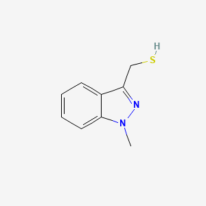 molecular formula C9H10N2S B13604118 (1-methyl-1H-indazol-3-yl)methanethiol 