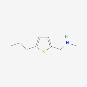 molecular formula C9H15NS B13604154 Methyl[(5-propylthiophen-2-yl)methyl]amine CAS No. 90553-44-9