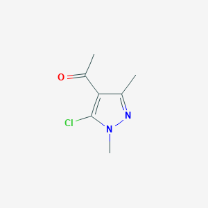 molecular formula C7H9ClN2O B13604162 1-(5-Chloro-1,3-dimethyl-1h-pyrazol-4-yl)ethan-1-one 