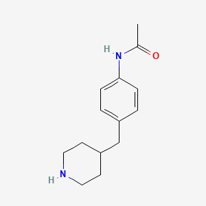 molecular formula C14H20N2O B13604173 N-[4-(piperidin-4-ylmethyl)phenyl]acetamide 