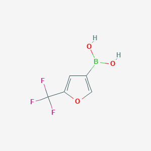 molecular formula C5H4BF3O3 B13604212 (5-(Trifluoromethyl)furan-3-yl)boronic acid 