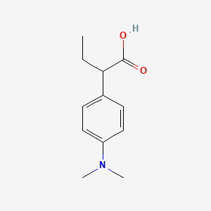 molecular formula C12H17NO2 B13604249 2-(4-(Dimethylamino)phenyl)butanoic acid 