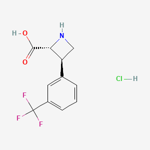 rac-(2R,3R)-3-[3-(trifluoromethyl)phenyl]azetidine-2-carboxylic acid hydrochloride